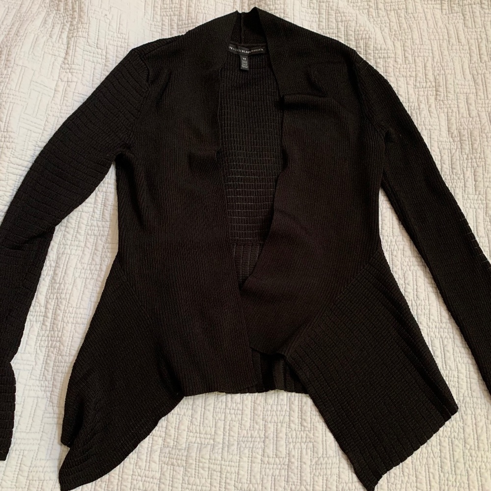 Women’s Black Open Cable Sweater sz XS